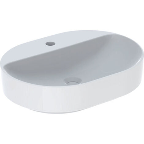 Lavabo Geberit VariForm Countertop elíptico, 600x450mm, con