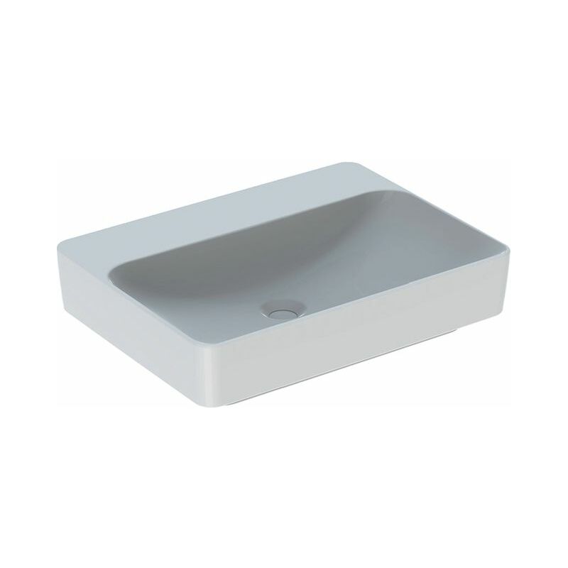 

Lavabo VariForm Countertop rectangular, 600x450mm, con agujero para grifo, sin rebosadero, color: Blanco - 500.781.01.2 - Keramag