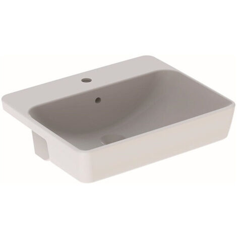 Lavabo Geberit VariForm semincasso 550x450mm quadrato con foro rubinetto con troppopieno we KT