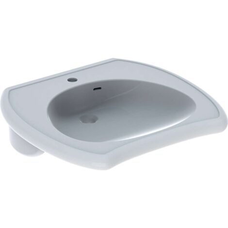 Lavabo Geberit VITALIS 650x600mm accessibile con foro rubinetto con troppopieno we