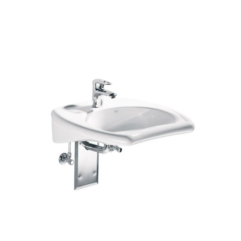 

Lavabo Keramag Vitalis, accesible en silla de ruedas 65cm, con rebosadero, color: Blanco, con KeraTect - 121765600