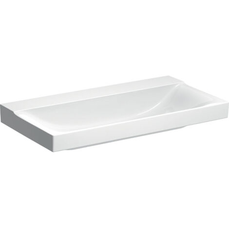 Lavabo Geberit Xeno², 90x48cm, senza foro rubinetto, senza troppopieno, bianco, KeraTect