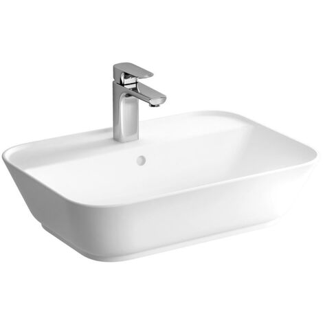 LAVABO GEO SOFT-SQUARE CERAMICA BIANCA 59,5CM
