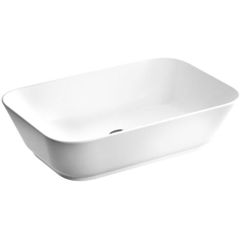 LAVABO GEO SOFT-SQUARE CERAMICA BIANCA 59,5CM