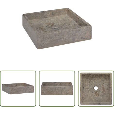 Lavabo grigio -  Lavandino Grigio 40x40x10 cm in Marmo