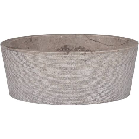 Lavabo Gris Ø40x15 cm Marbre vidaXL
