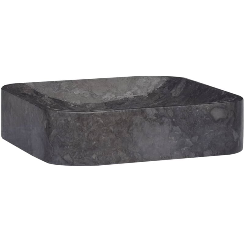 Vidaxl - Lavabo Noir 40x40x10 cm Marbre
