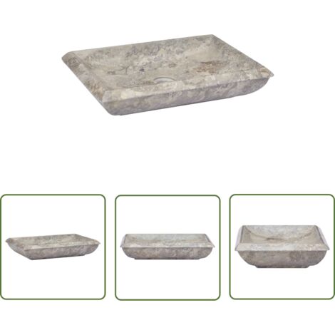 Lavabo Gris 50x35x10 cm Marbre