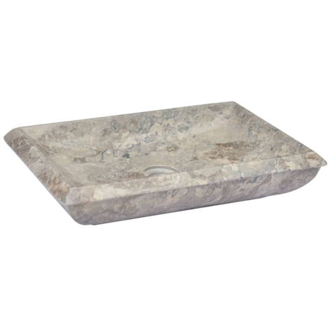 Lavabo gris mármol 50x35x10 cm