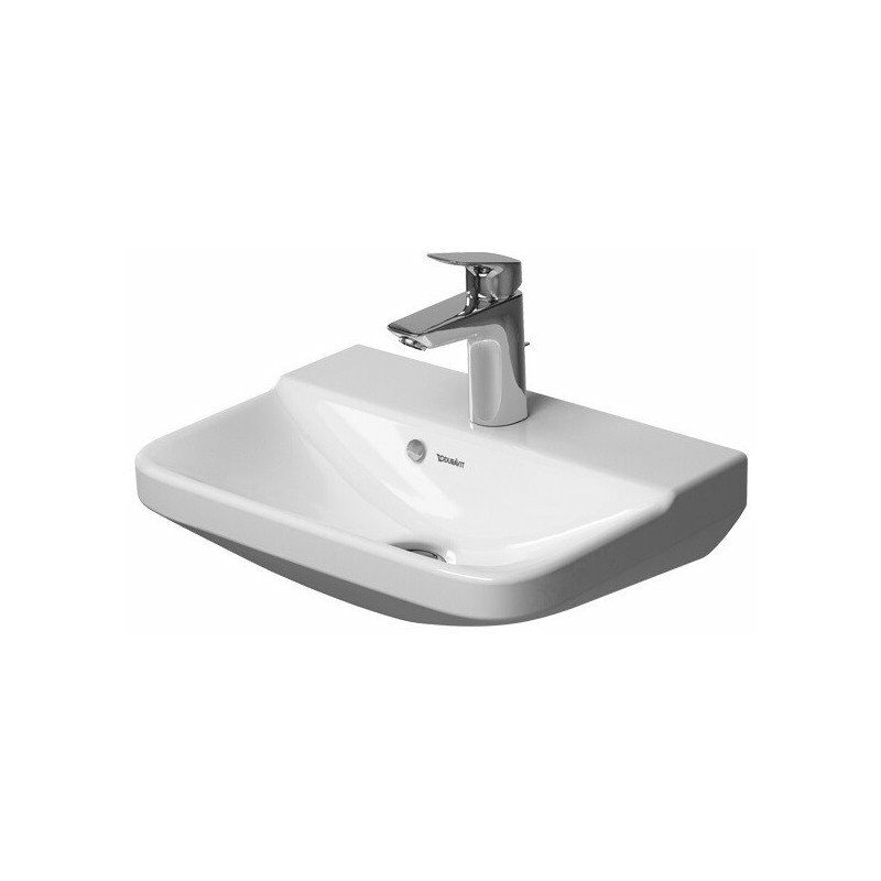 

P3 Comforts lavabo con plataforma para grifería rebosadero 450x320mm 1 orificio para grifería blanco - Duravit