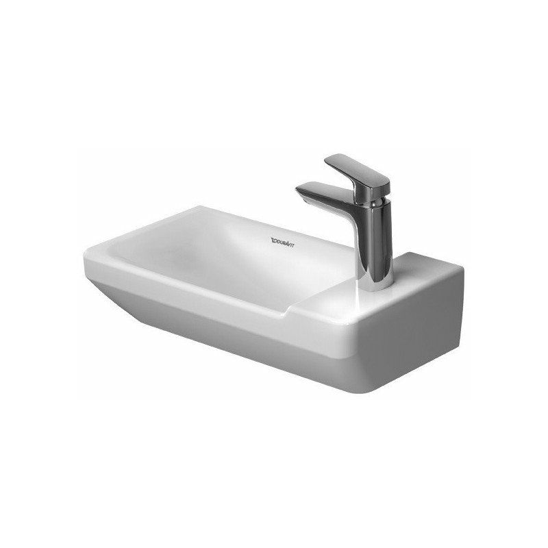 

P3 Comforts lavamanos sin rebosadero con plataforma para grifería 50x26cm sin orificio para grifería blanco - Duravit