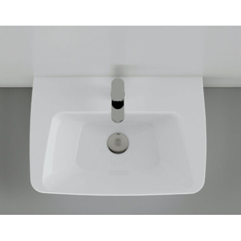 Lavabo Hera appoggio 78x43 monoforo in ceramica bianco lucido di