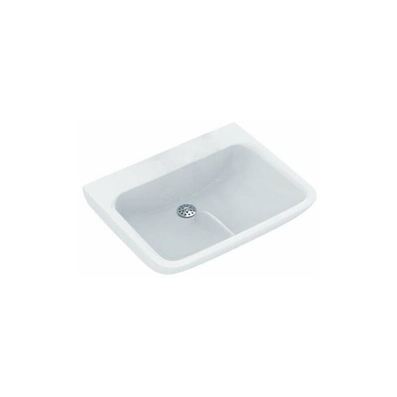 

Lavabo higiénico CONTOUR 21 Plus con aleta, con orificio para grifería, antibacteriano 500 mm blanco IDEAL STANDARD