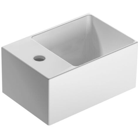 Lavabo in ceramica 30x20 cm Globo T-EDGE Le Lastre B6R31BI  Bianco - Ceramica