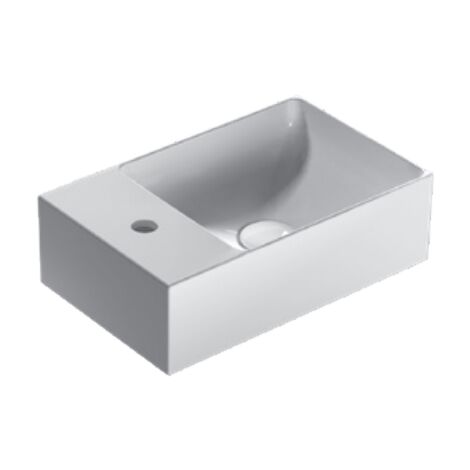 Lavabo in ceramica 40x25 cm Globo T-EDGE Le Lastre B6R41BI  Bianco - Ceramica