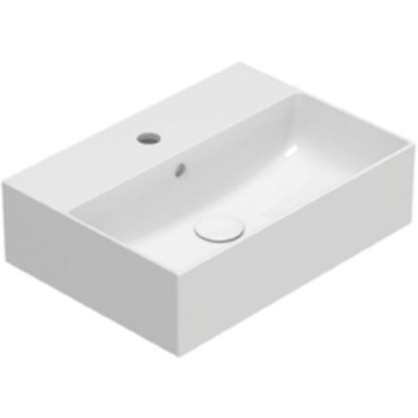 Lavabo in ceramica 51x37 cm Globo T-EDGE IN051BI  Bianco - Ceramica
