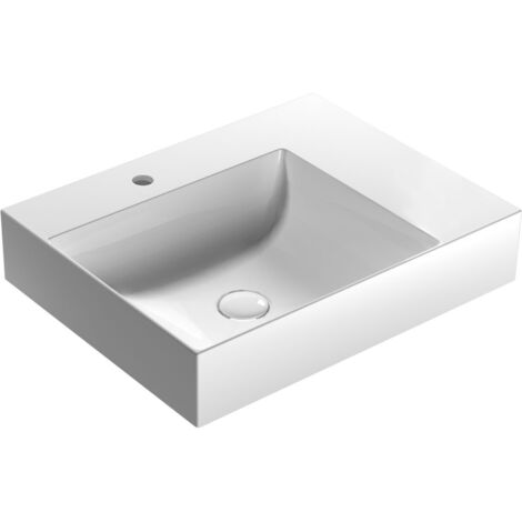 Lavabo in ceramica 60x47 cm Globo T-EDGE Le Lastre B6R60SBI  Bianco - Ceramica