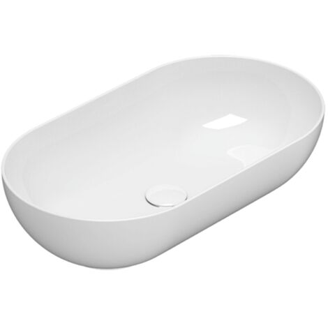 Lavabo in ceramica 65x36 cm Globo T-EDGE Le Ciotole B6O65BI  Bianco - Ceramica