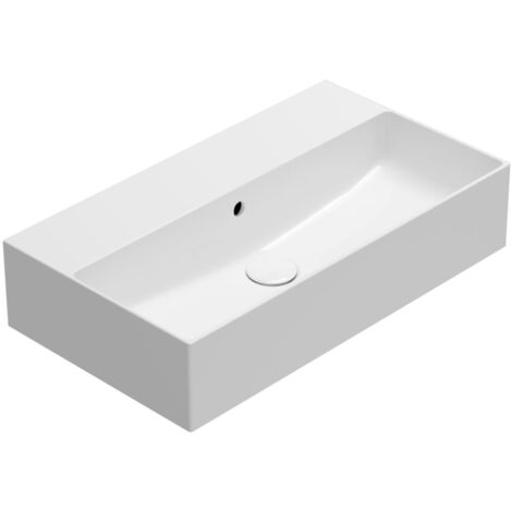 Lavabo in ceramica 65x37 cm Globo T-EDGE IN066BI Bianco - Ceramica