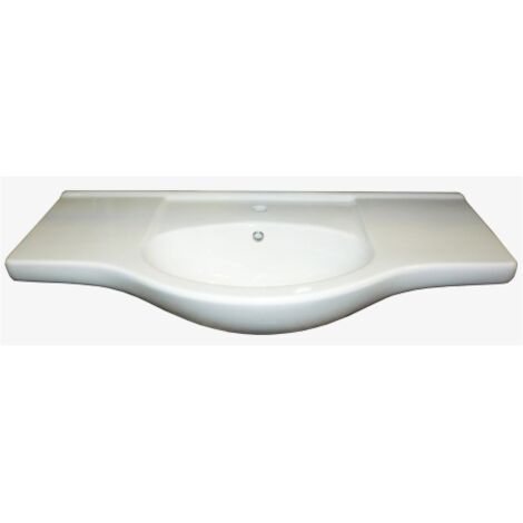 Lavabo in ceramica integrale cm 105 base per arredo mobile bagno mm1050x493x200h