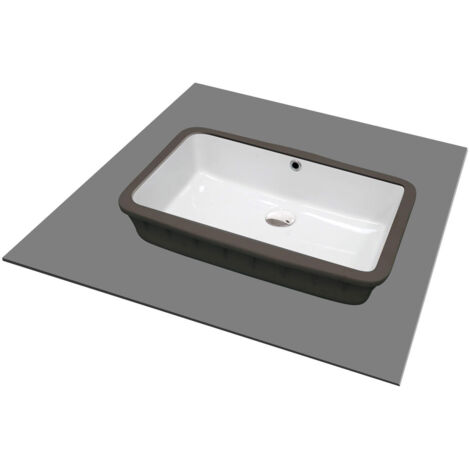 Lavabo in ceramica montaggio sottocassetta colore bianco 50x30 cm - Varisto