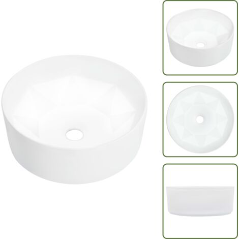 Lavabo in ceramica - vidaXL Lavandino 36x14 cm in Ceramica Bianco - Lavabo moderno