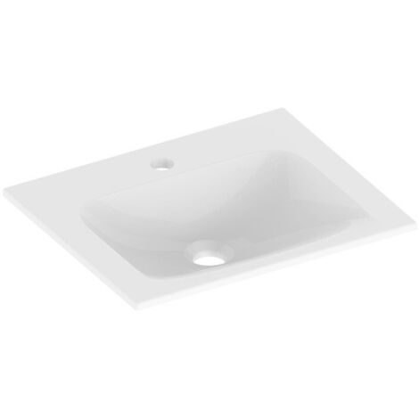 Lavabo in ceramica X-Line bianco con 1 foro KEUCO