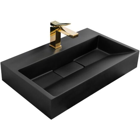 LAVABO IN CONGLOMERATO GOYA BLACK MAT 60CM