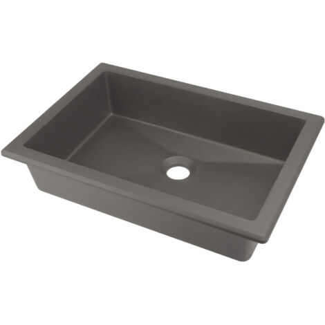 Lavabo in granito da incasso finitura antracite metallizzato 50x35 cm - Sofyro