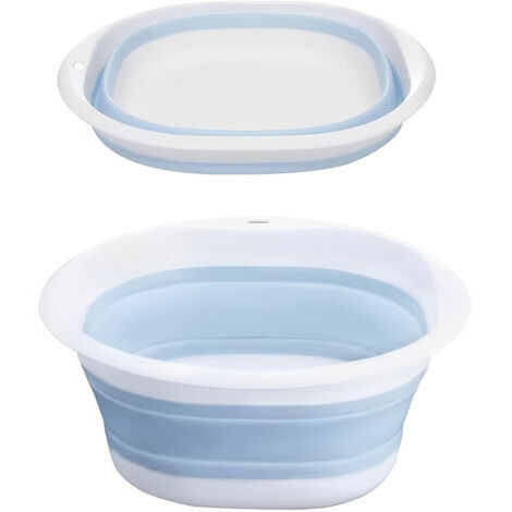 Lavabo in plastica grande, pieghevole e portatile - Ideale per viaggi, casa e neonati - Compatto e facile da pulire