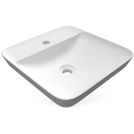 Lavabo incasso quadrato foro rubinetto Rak Ceramics Bianco