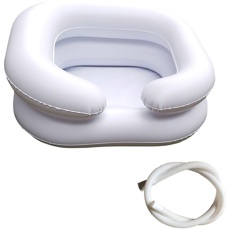 

Lavabo inflable para lavar el cabello con tubo Lavabo para lavar el cabello Lavar el cabello en la cama Tazon para lavar el cabello para ancianos