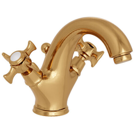 Lavabo Large Chambord Doré Pvd + Vidage - CRISTINA ONDYNA CH21256P