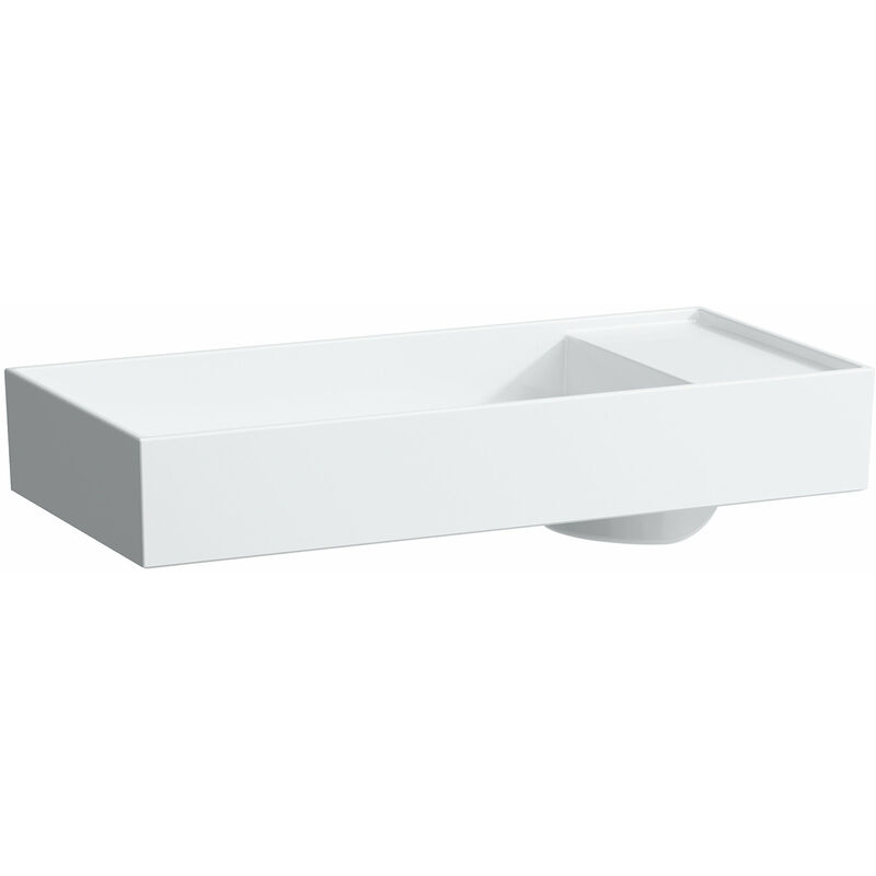 

Lavabo Kartell, 3 agujeros para grifos, sin rebosadero, con repisa para grifos, 750x350, color: Blanco - H8123320001581 - Laufen