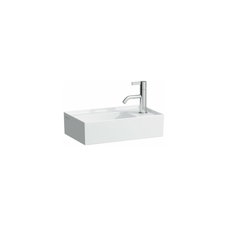 

Lavabo Kartell Lavabo para manos, repisa para grifos a la derecha, puede montarse debajo, sin agujero para grifos, sin rebosadero, 460x280, color: