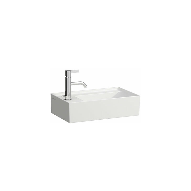 

Lavabo Kartell Lavabo para manos, repisa para grifos a la izquierda, puede construirse por debajo, 1 agujero para grifos, sin rebosadero, 460x280,