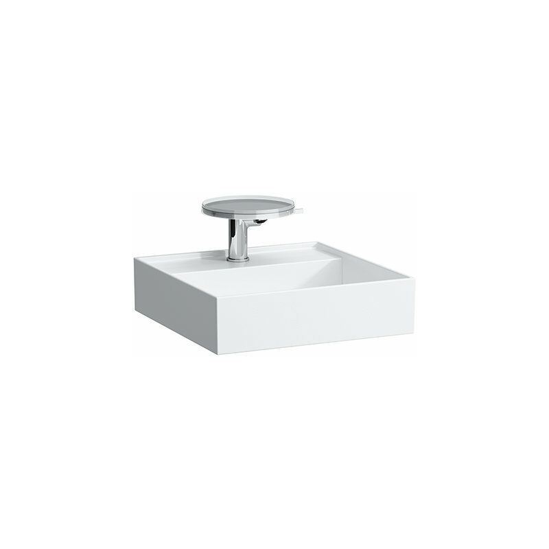 

Lavabo Kartell para lavamanos, se puede construir debajo, 1 agujero para grifo, sin rebosadero, 460x460, color: Blanco - H8153310001111 - Laufen