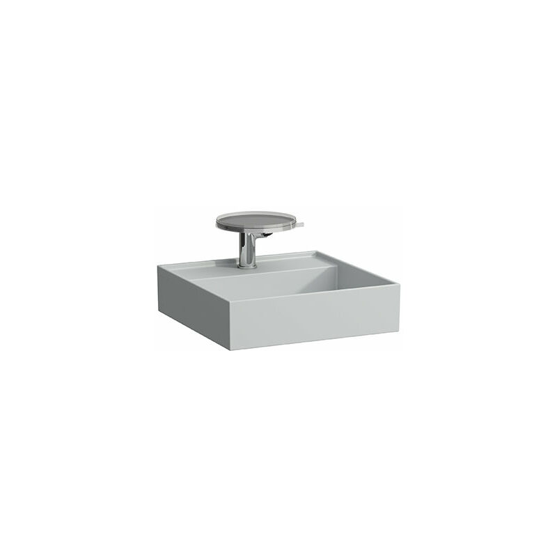 

Lavabo Kartell para lavamanos, se puede construir debajo, 1 agujero para grifo, sin rebosadero, 460x460, color: Gris mate - H8153317591111 - Laufen