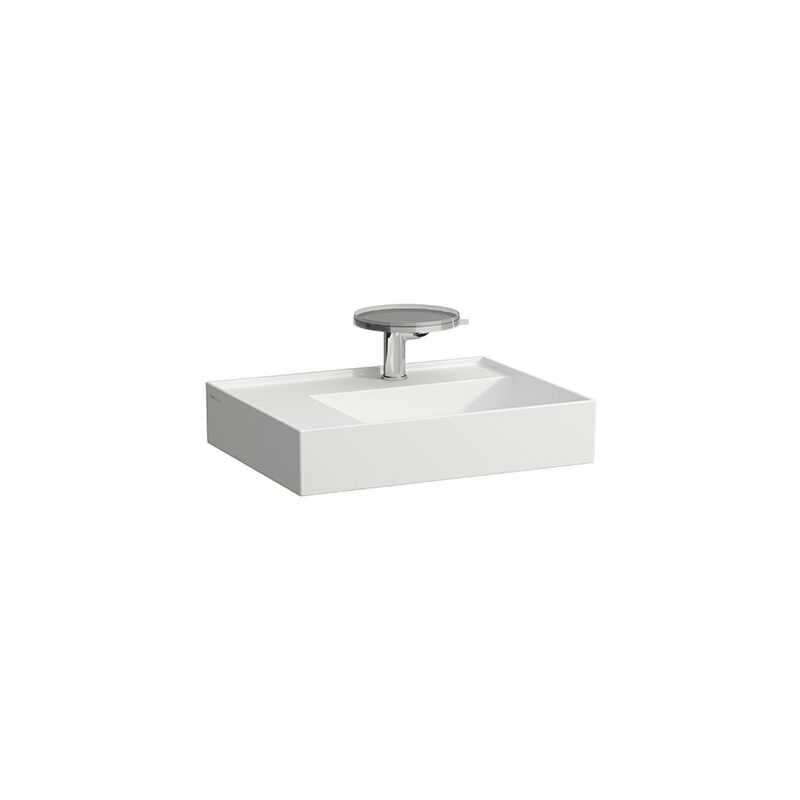 

Lavabo Kartell, repisa izquierda, 1 agujero para grifo, sin rebosadero, 600x460, color: Nieve (blanco mate) - H8103357571111 - Laufen