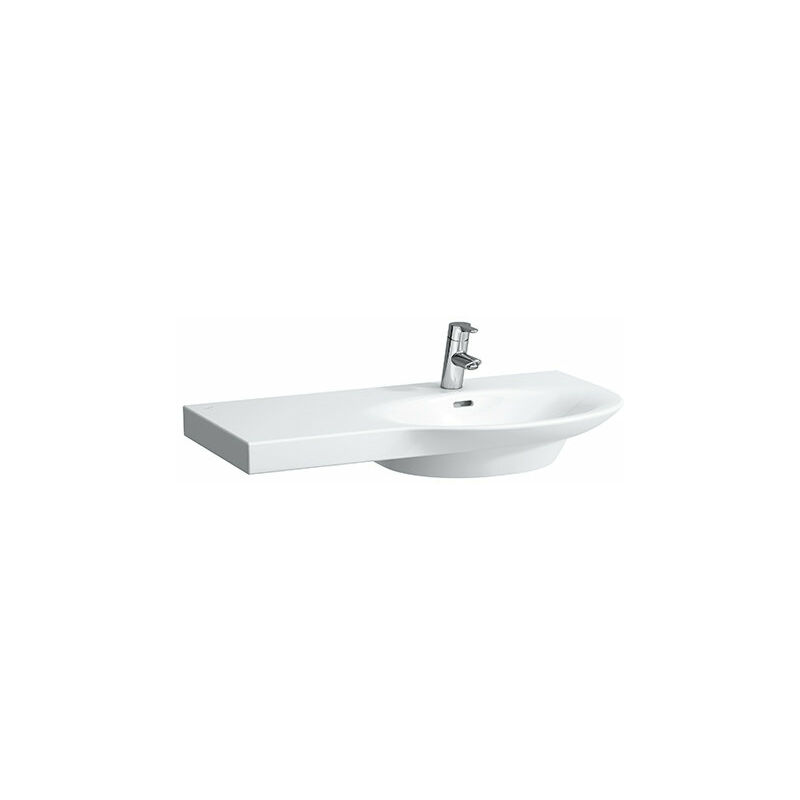 

Lavabo Palace, 1 agujero para grifo, con rebosadero, repisa a la izquierda, 900x460, blanco - H8167010001041 - Laufen