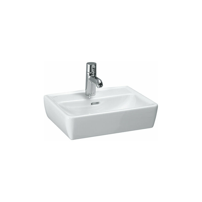 

Lavabo PRO A, montado sobre encimera, sin grifo, con rebosadero, 450x340, blanco, color: Blanco con LCC - H8119524001091 - Laufen