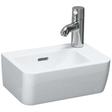 Lavabo LAUFEN PRO A orificio para grifería de 360 x 250 mm a la derecha, blanco LCC LAUFEN