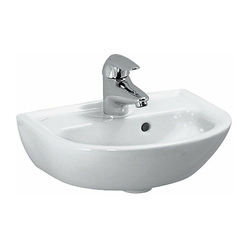 

Lavabo PRO B, diseño con 1 orificio para grifería, 400 x 320 mm, blanco - Laufen