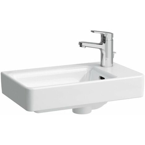 Lavabo Laufen PRO S Lavabo para manos, lavabo izquierdo, 1 agujero para grifo, con rebosadero, 480x280, blanco, color: Blanco con LCC - H8159544001041