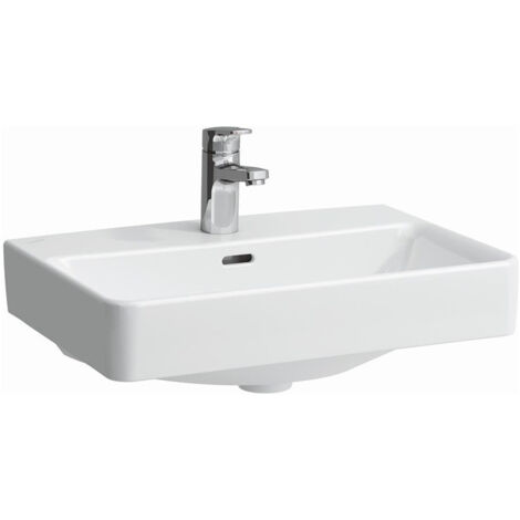 Lavabo LAUFEN PRO S, 550 x 380 mm, compact avec trop-plein, 1 trou pour robinet, blanc LAUFEN
