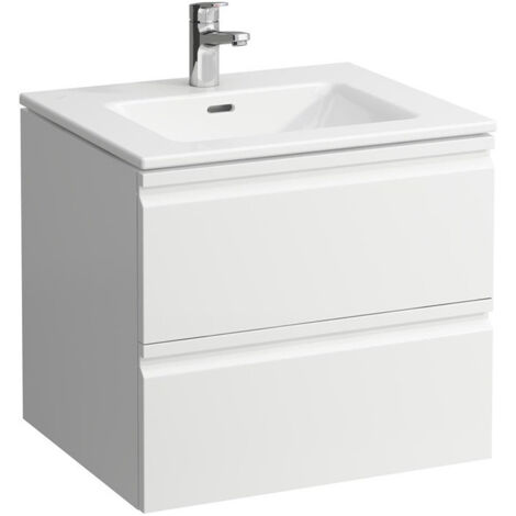 Lavabo LAUFEN PRO S avec meuble sous-vasque, 600 x 500 mm, 2 tiroirs LAUFEN graphite