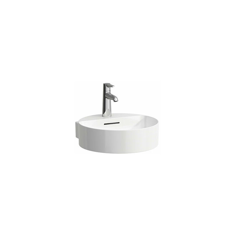 

Lavabo VAL, 1 agujero para grifo, con rebosadero, 400x425, blanco, color: Blanco con LCC - H8112814001041 - Laufen