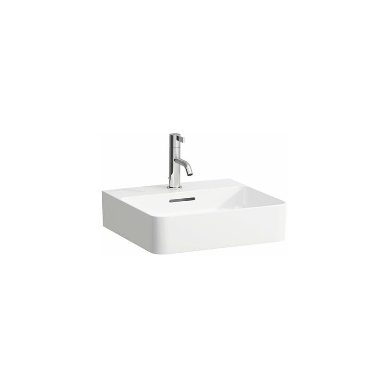 

Lavabo VAL, 1 agujero para grifo, con rebosadero, 450x420, blanco, color: blanco mate - H8152817571041 - Laufen