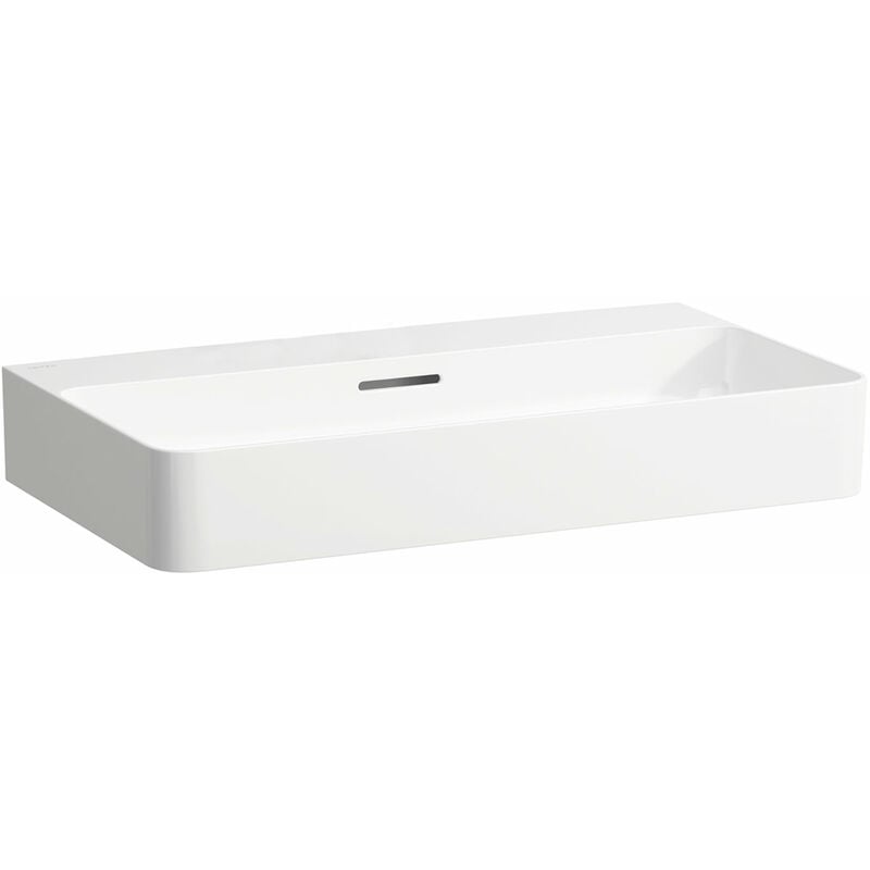 

Lavabo VAL Muebles, sin grifo, con rebosadero, 750x420, blanco, color: Blanco con LCC - H8102854001091 - Laufen
