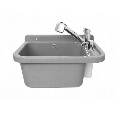 Lavabo Lavabo Chambre Utilitaire Gris Robinet 60